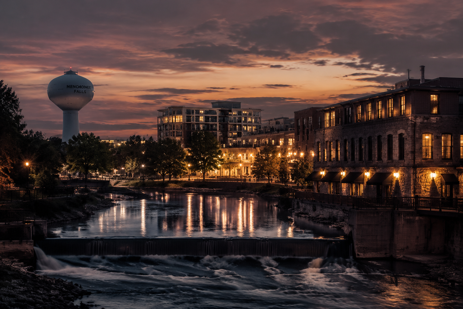 Menomonee Falls, Wisconsin Night Scene — 3Cupid Cuckold Dating in Menomonee Falls, Wisconsin