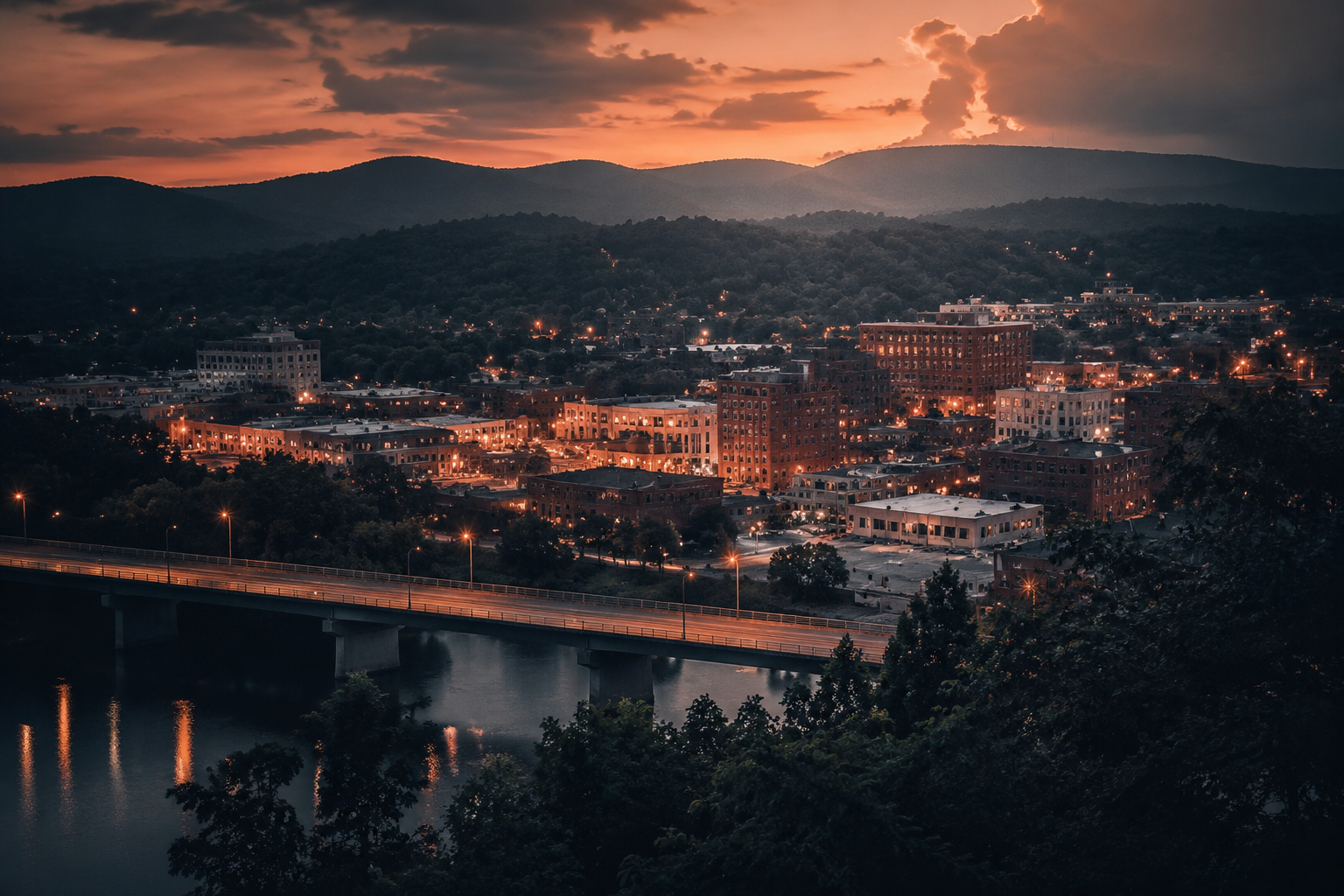 Morganton, North Carolina Night Scene — 3Cupid Cuckold Dating in Morganton, North Carolina