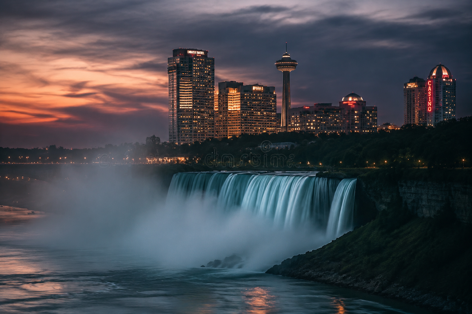 Niagara Falls, New York Night Scene — 3Cupid Cuckold Dating in Niagara Falls, New York
