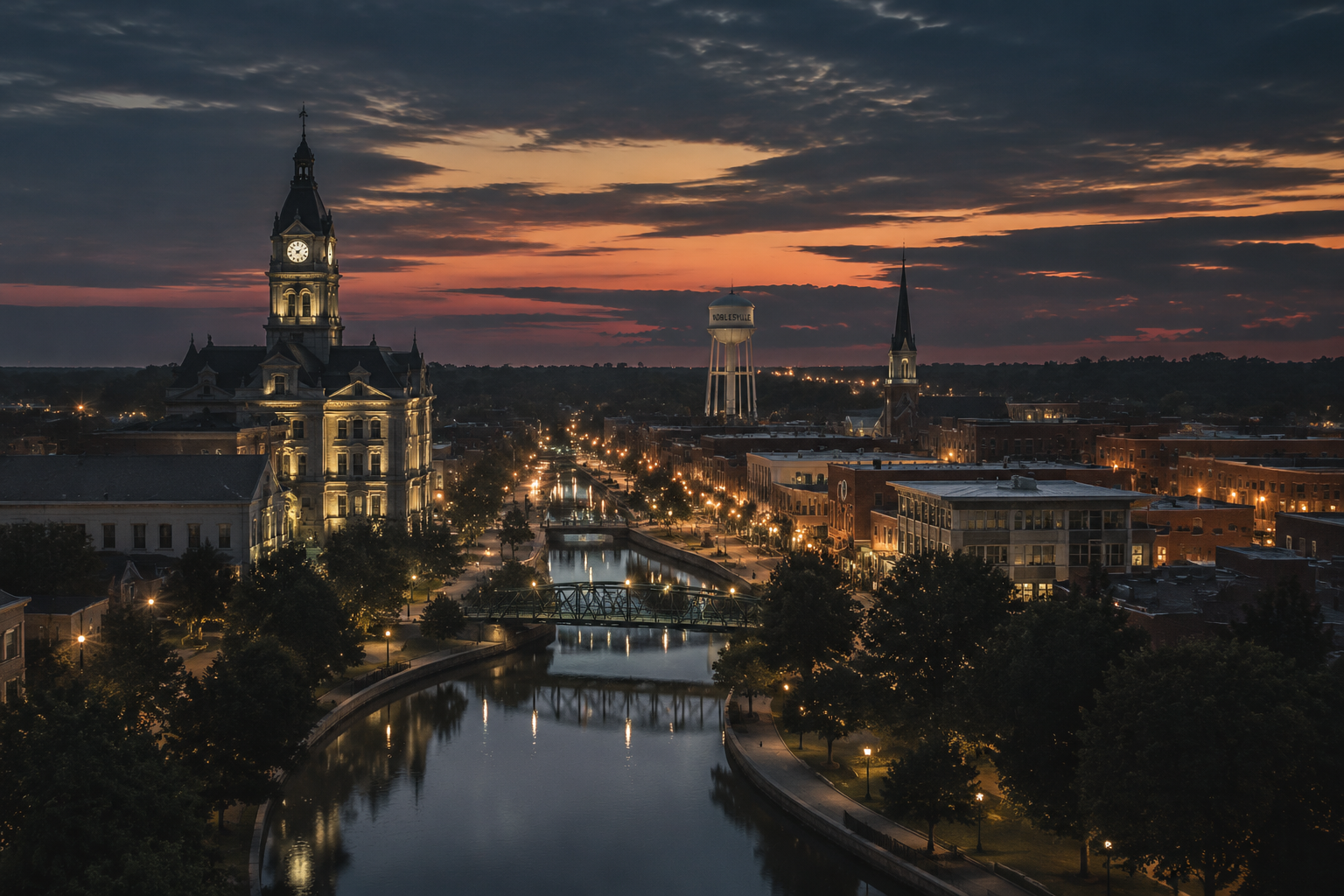 Noblesville, Indiana Night Scene — 3Cupid Cuckold Dating in Noblesville, Indiana