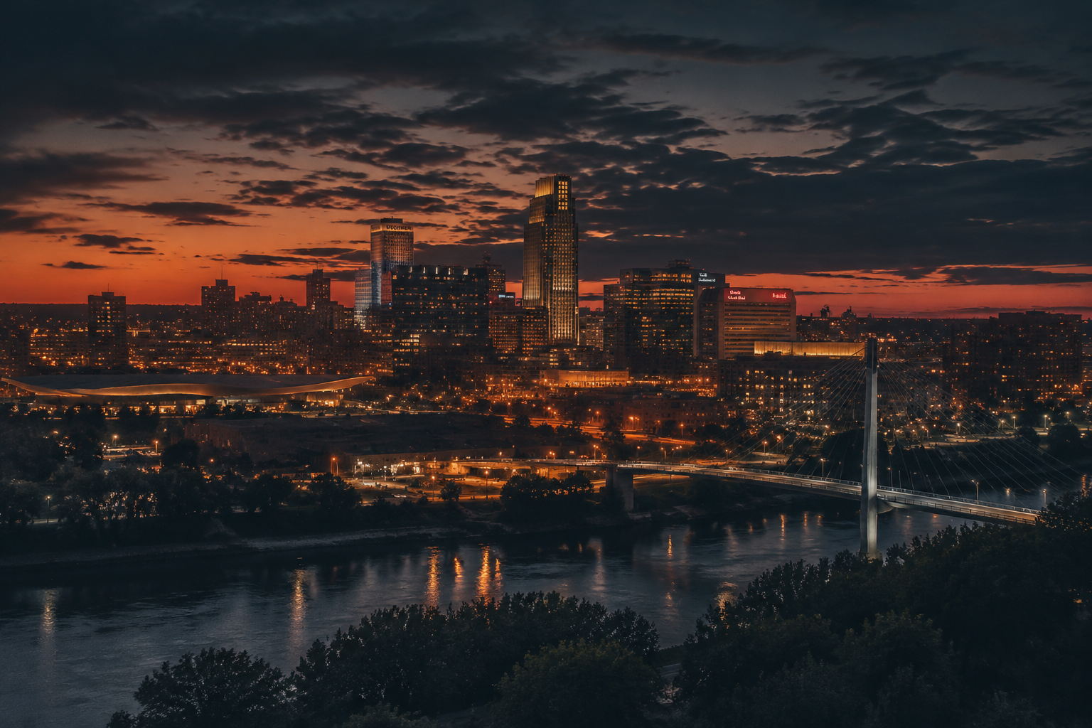 Omaha, Nebraska Night Scene — 3Cupid Cuckold Dating in Omaha, Nebraska