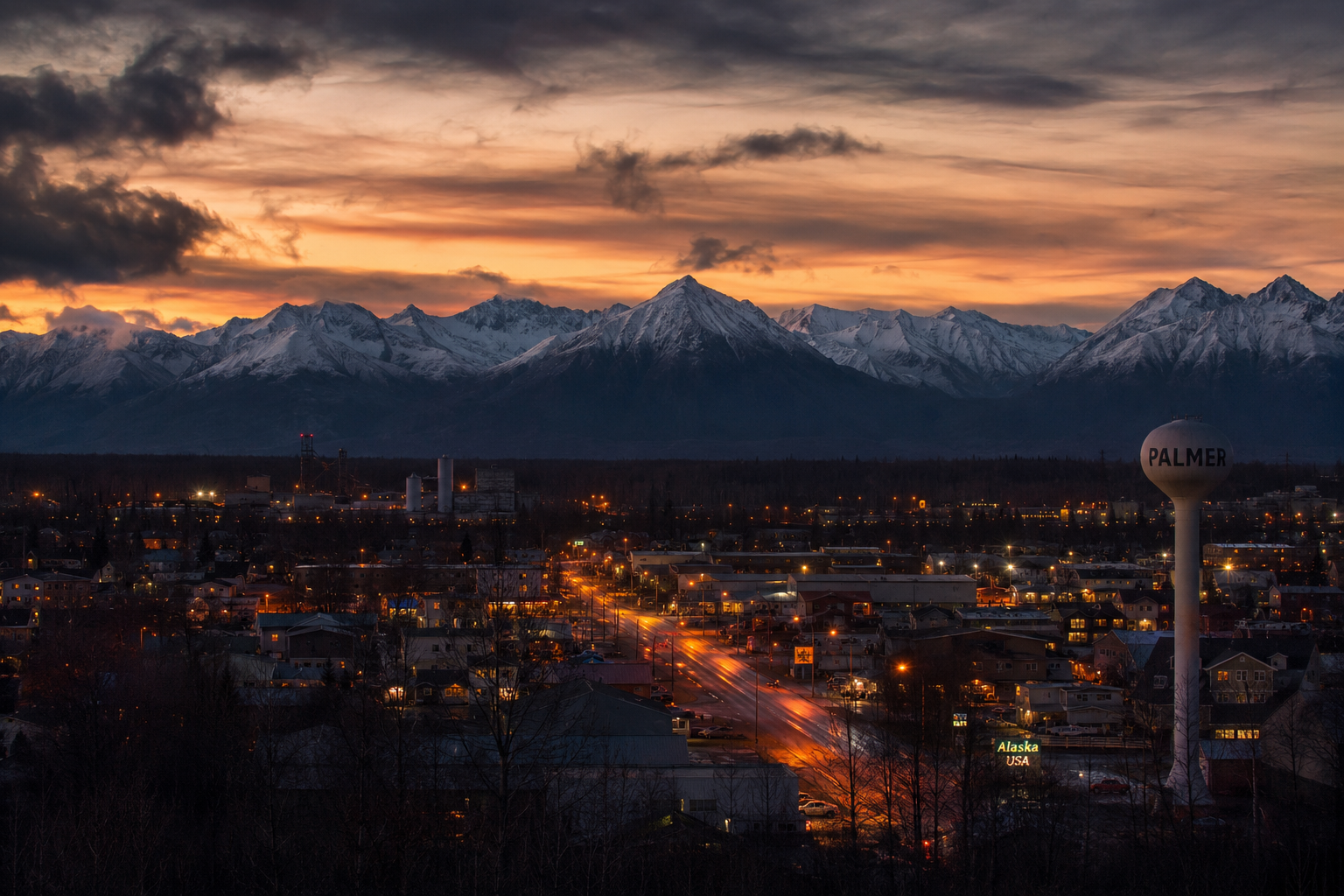 Palmer, Alaska Night Scene — 3Cupid Cuckold Dating in Palmer, Alaska