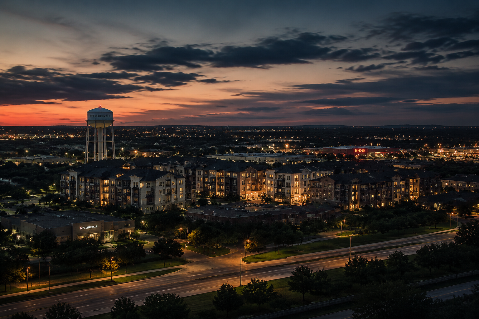 Pflugerville, Texas Night Scene — 3Cupid Cuckold Dating in Pflugerville, Texas