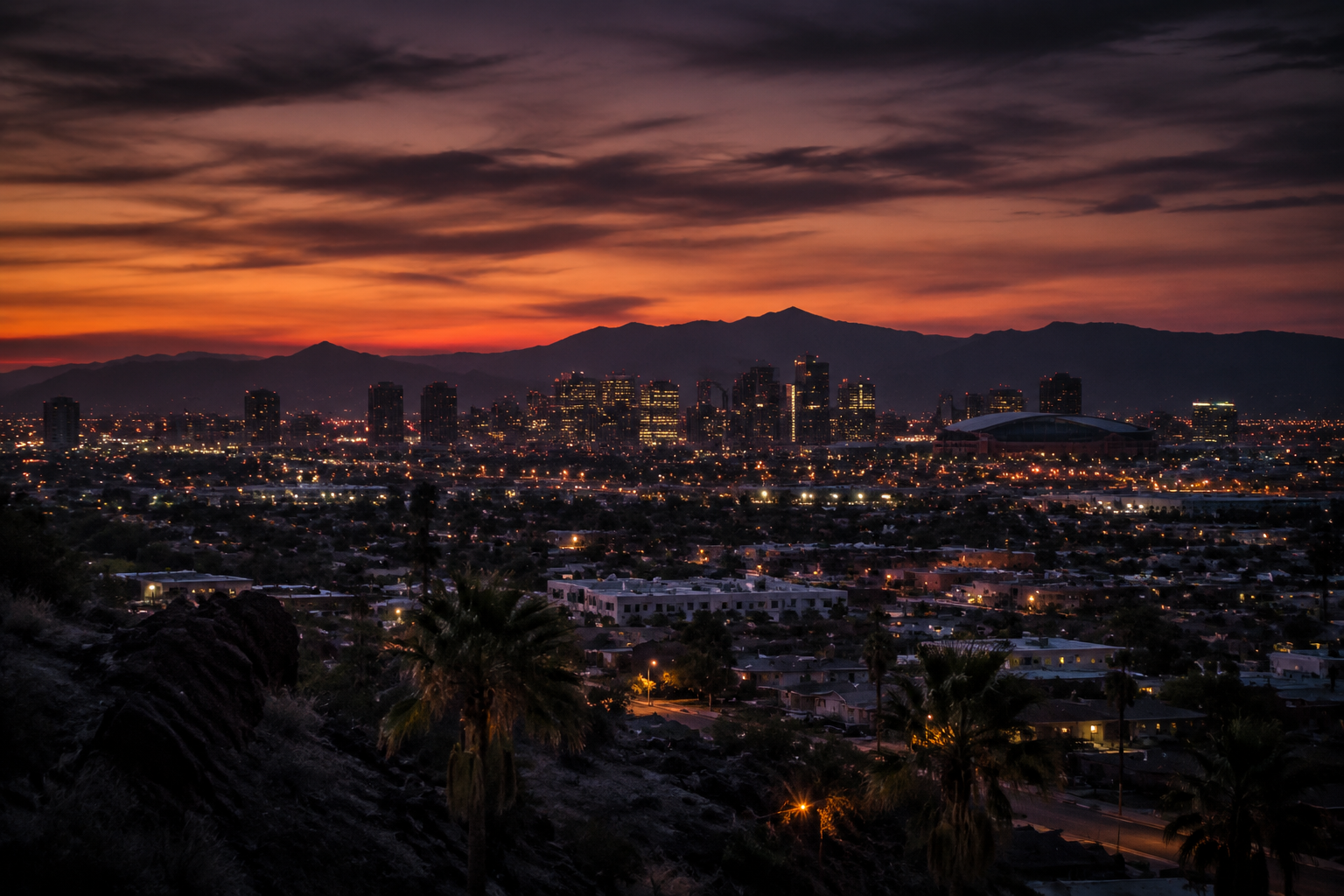 Phoenix, Arizona Night Scene — 3Cupid Cuckold Dating in Phoenix, Arizona
