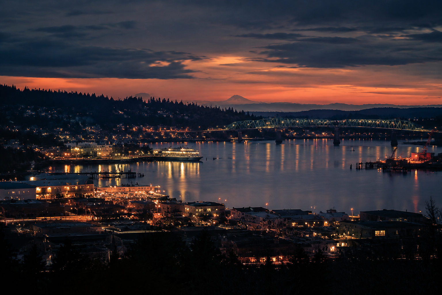 Port Orchard, Washington Night Scene — 3Cupid Cuckold Dating in Port Orchard, Washington