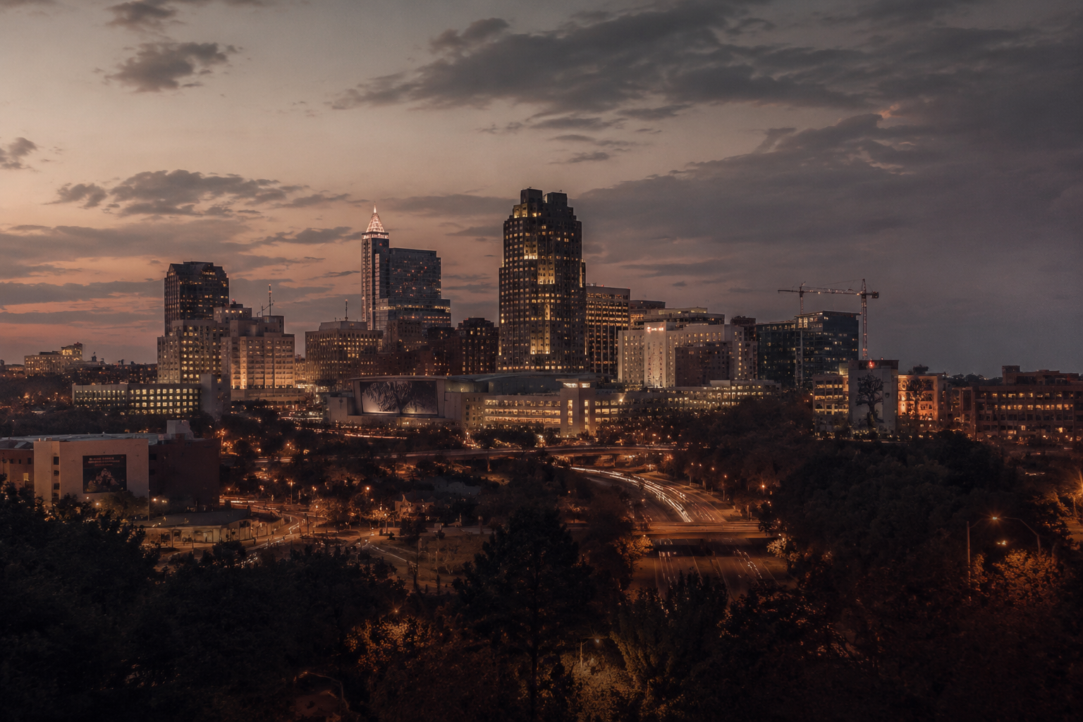 Raleigh, North Carolina Night Scene — 3Cupid Cuckold Dating in Raleigh, North Carolina