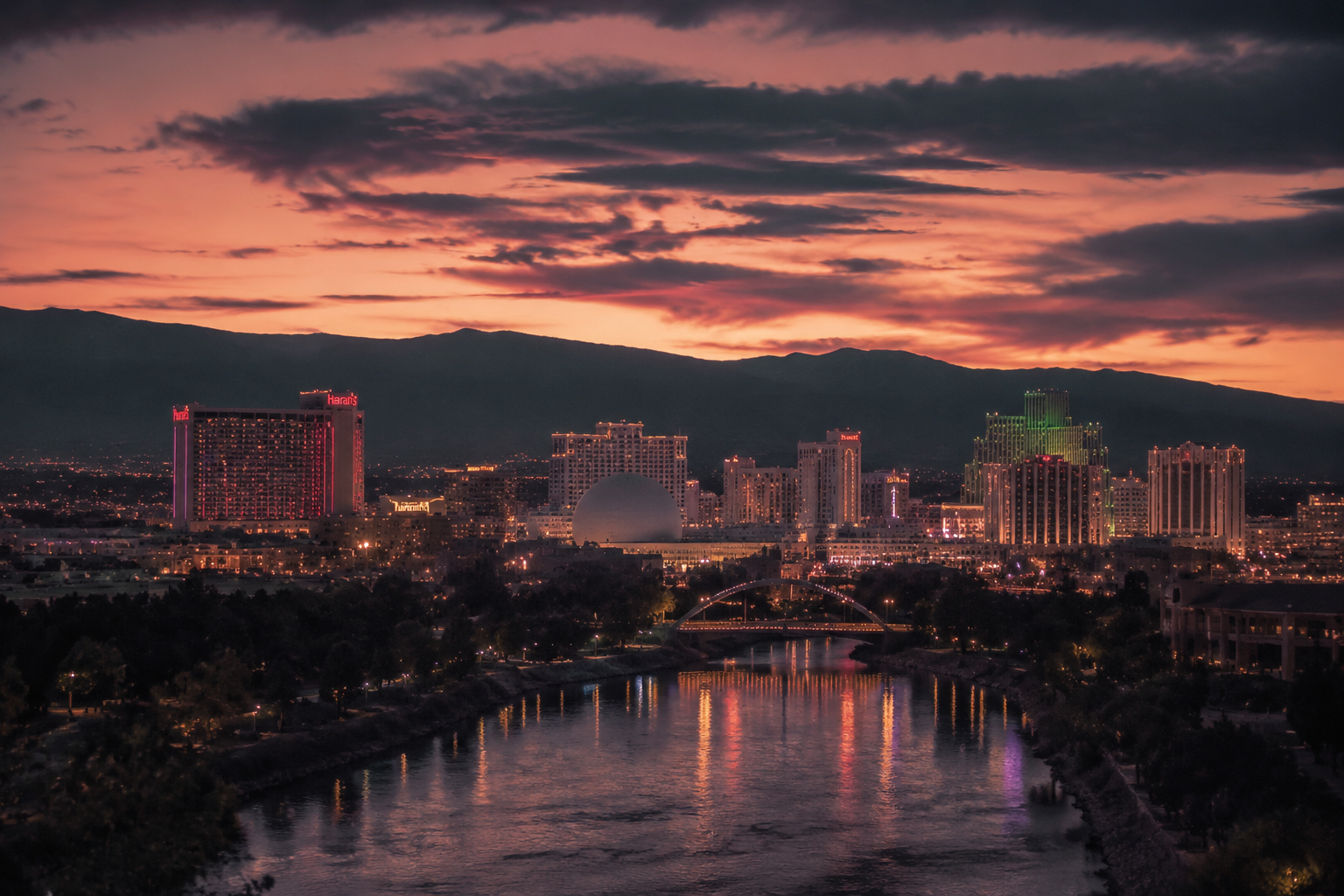 Reno, Nevada Night Scene — 3Cupid Cuckold Dating in Reno, Nevada