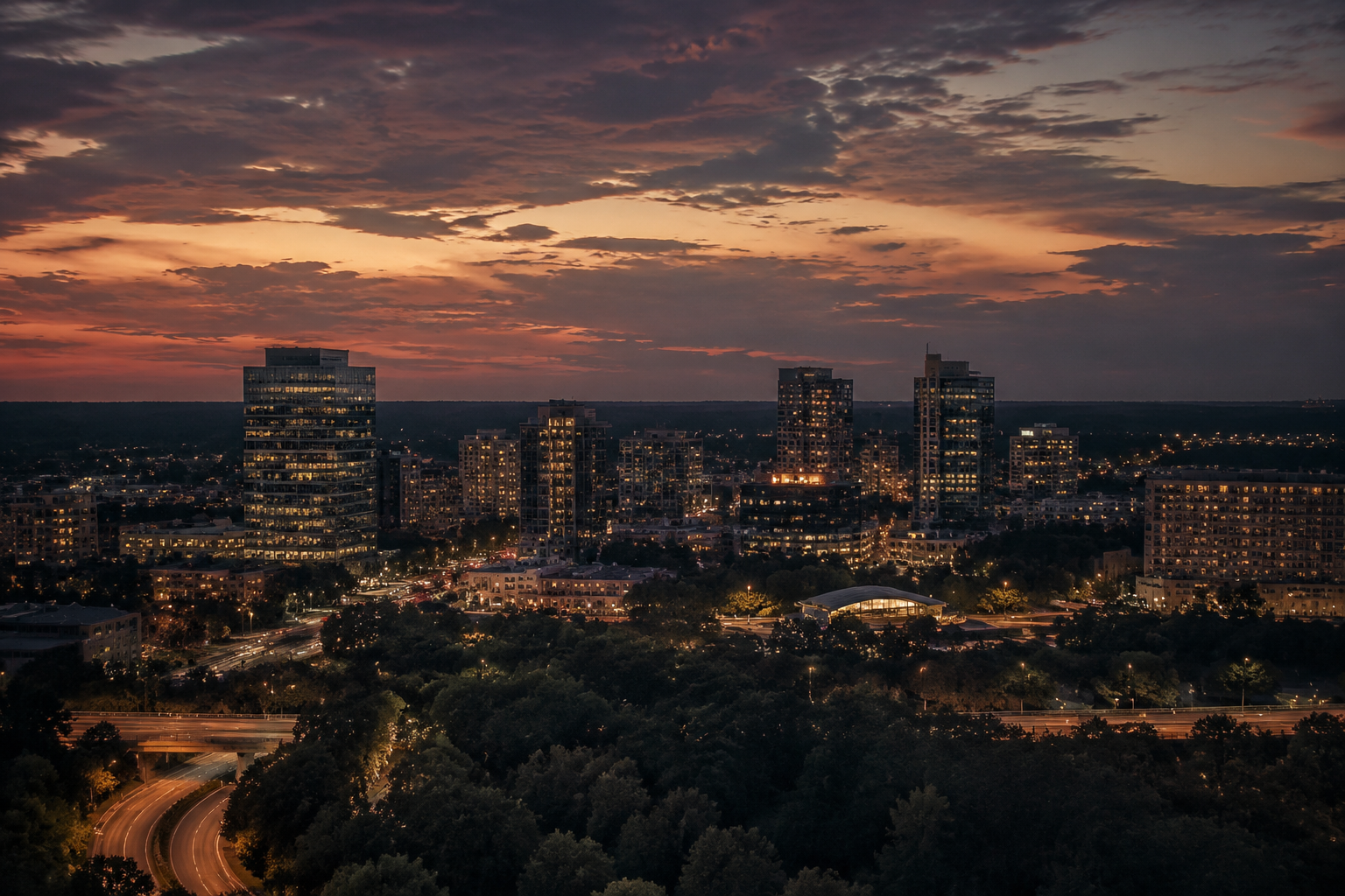 Reston, Virginia Night Scene — 3Cupid Cuckold Dating in Reston, Virginia