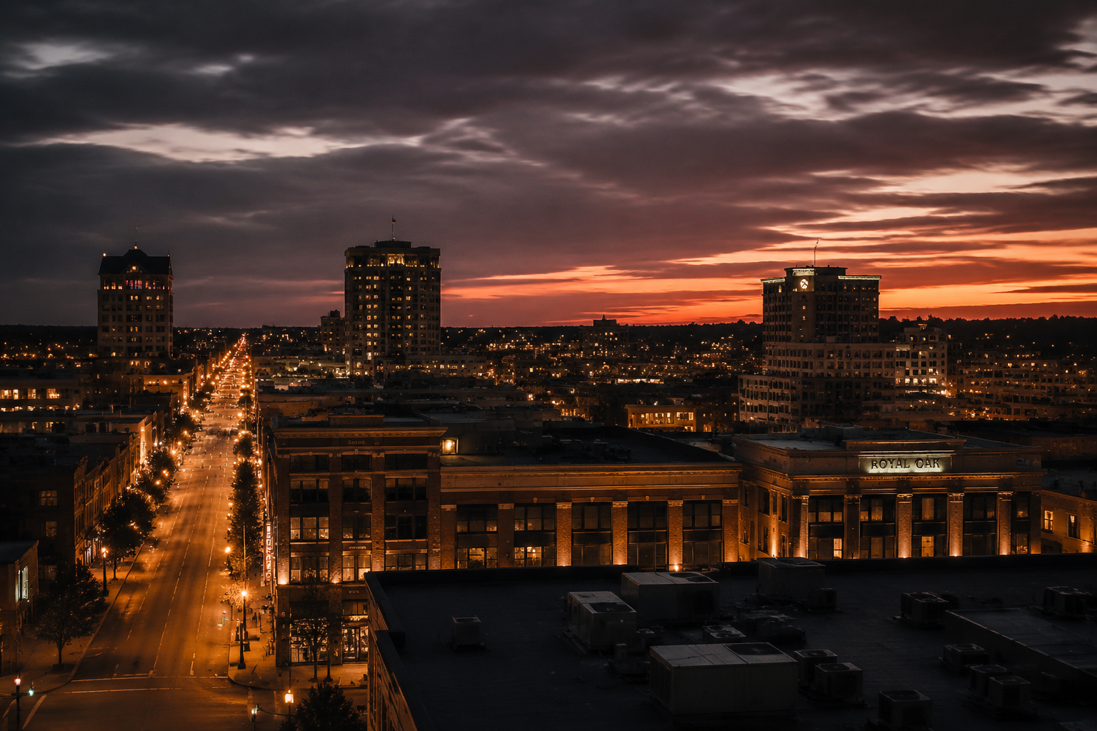 Royal Oak, Michigan Night Scene — 3Cupid Cuckold Dating in Royal Oak, Michigan
