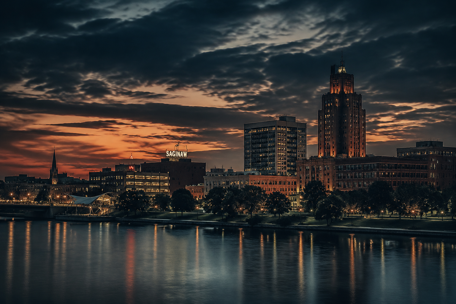 Saginaw, Michigan Night Scene — 3Cupid Cuckold Dating in Saginaw, Michigan