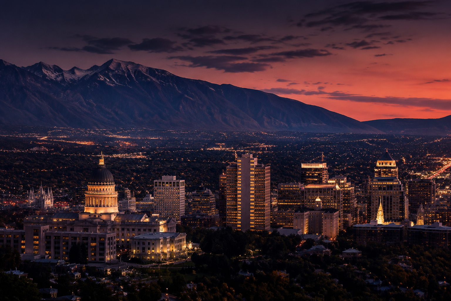 Salt Lake City, Utah Night Scene — 3Cupid Cuckold Dating in Salt Lake City, Utah