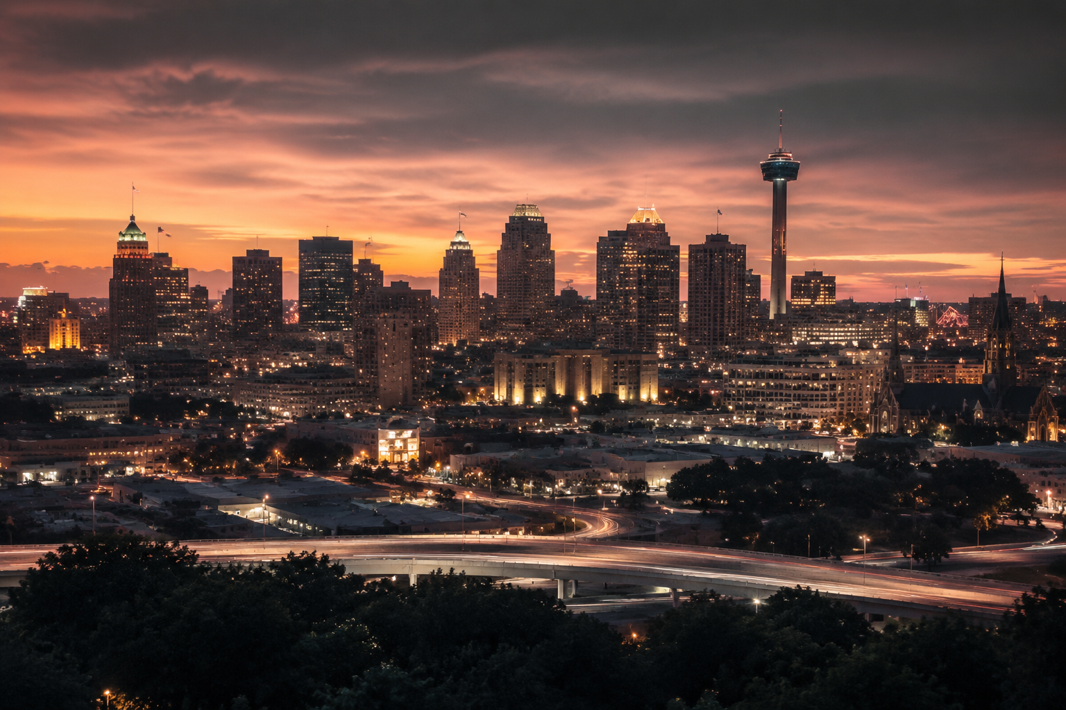 San Antonio, Texas Night Scene — 3Cupid Cuckold Dating in San Antonio, Texas