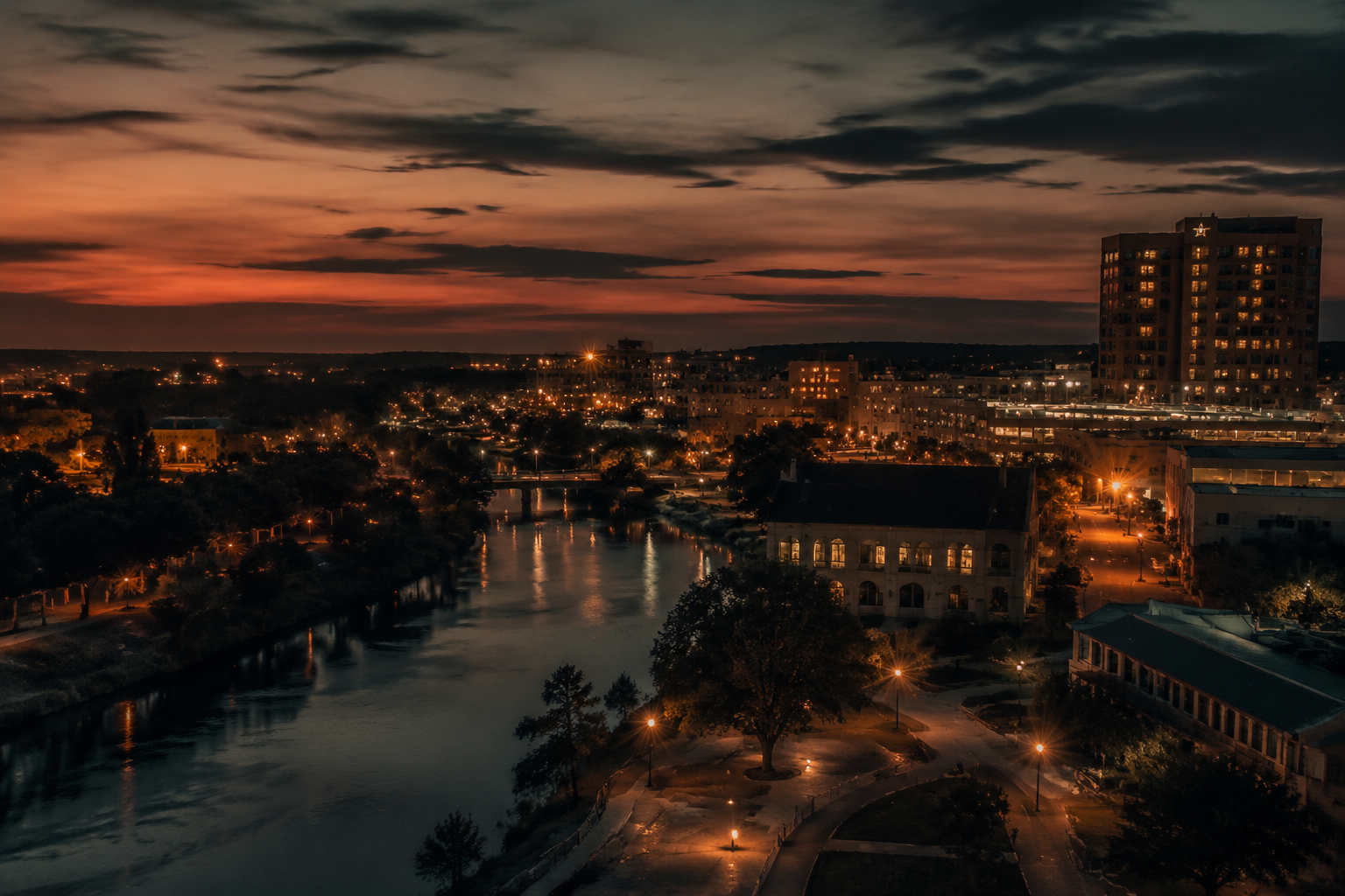 San Marcos, Texas Night Scene — 3Cupid Cuckold Dating in San Marcos, Texas