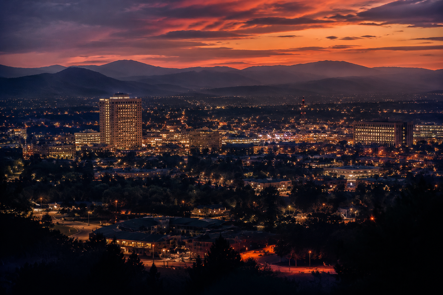Santa Rosa, California Night Scene — 3Cupid Cuckold Dating in Santa Rosa, California