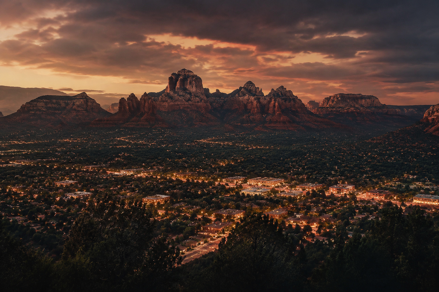 Sedona, Arizona Night Scene — 3Cupid Cuckold Dating in Sedona, Arizona