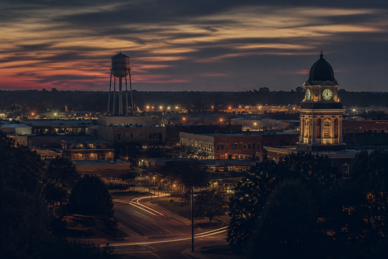 Simpsonville, South Carolina Night Scene — 3Cupid Cuckold Dating in Simpsonville, South Carolina