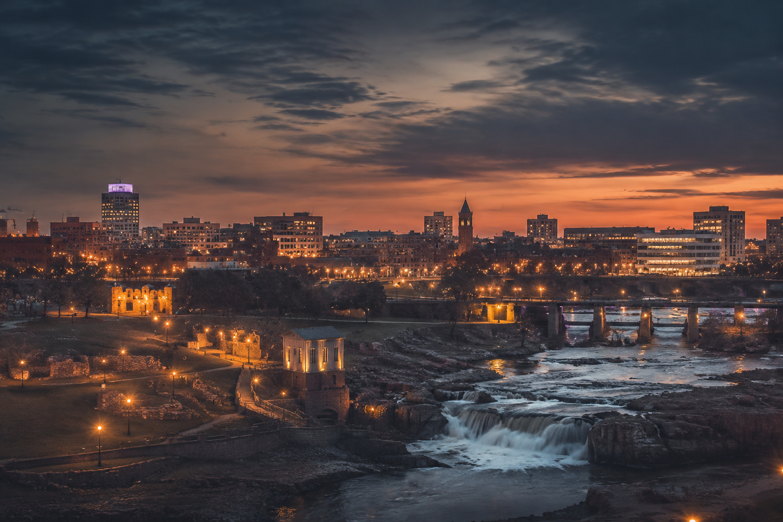 Sioux Falls, South Dakota Night Scene — 3Cupid Cuckold Dating in Sioux Falls, South Dakota