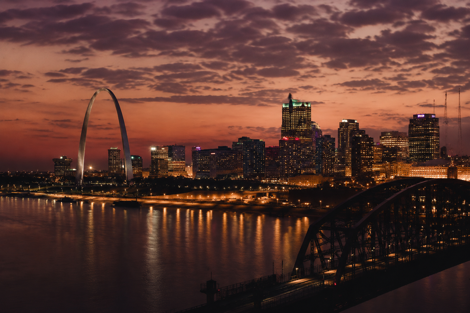 St Louis, Missouri Night Scene — 3Cupid Cuckold Dating in St Louis, Missouri