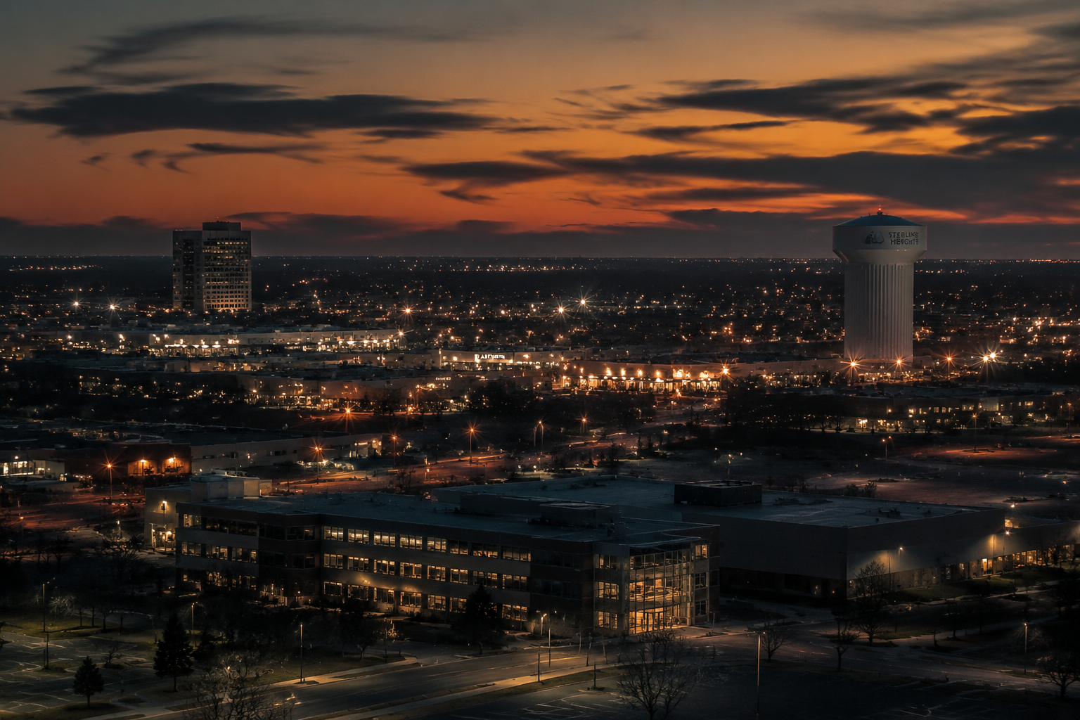 Sterling Heights, Michigan Night Scene — 3Cupid Cuckold Dating in Sterling Heights, Michigan