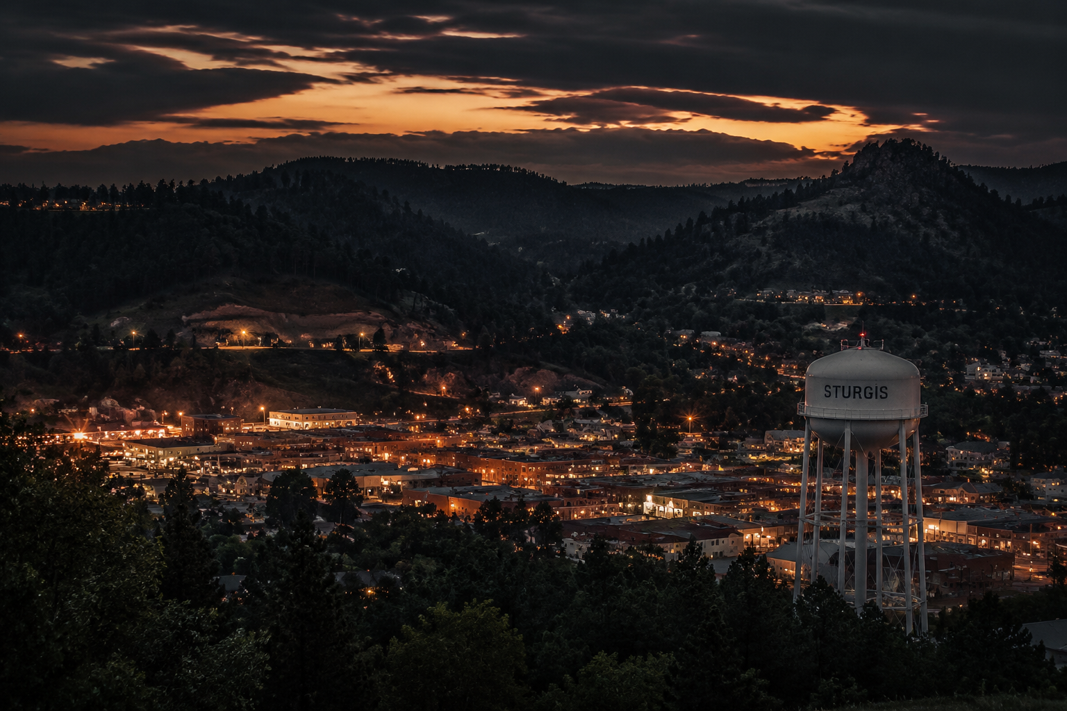 Sturgis, South Dakota Night Scene — 3Cupid Cuckold Dating in Sturgis, South Dakota