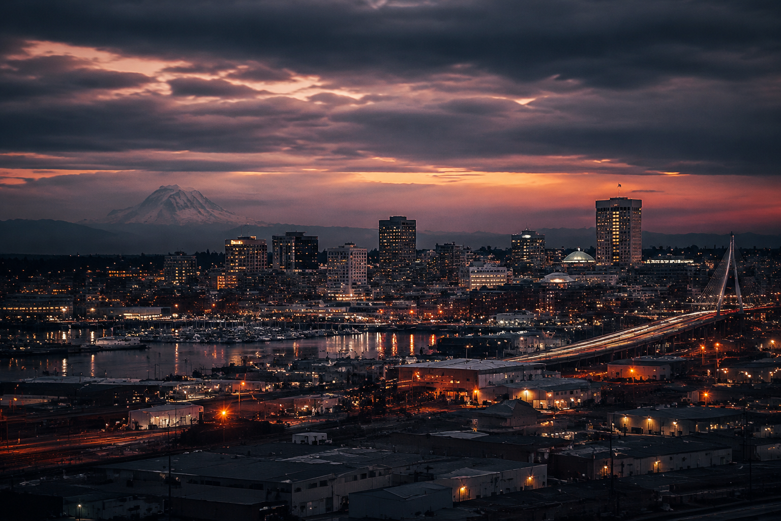 Tacoma, Washington Night Scene — 3Cupid Cuckold Dating in Tacoma, Washington