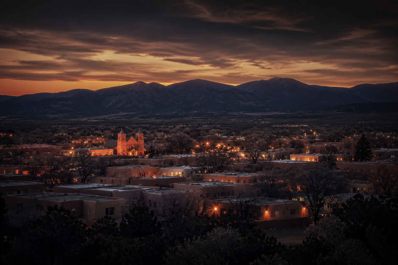 Taos, New Mexico Night Scene — 3Cupid Cuckold Dating in Taos, New Mexico