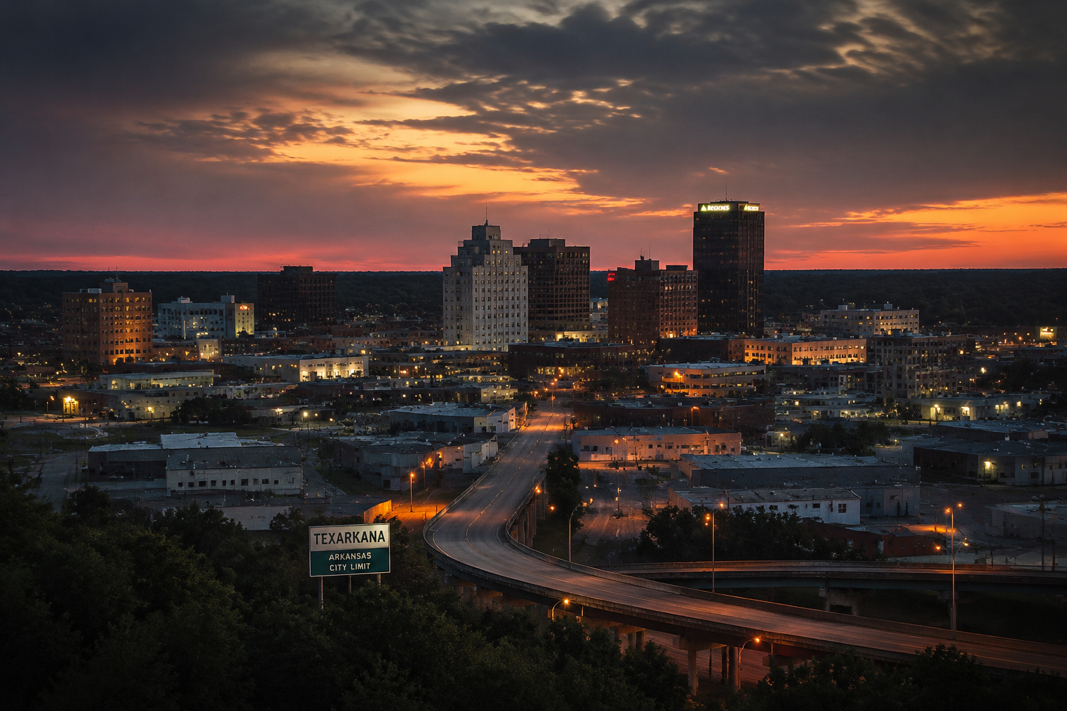 Texarkana, Arkansas Night Scene — 3Cupid Cuckold Dating in Texarkana, Arkansas