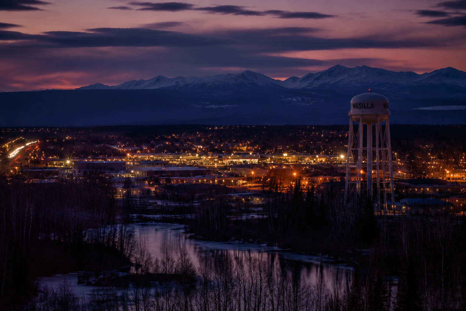 Wasilla, Alaska Night Scene — 3Cupid Cuckold Dating in Wasilla, Alaska