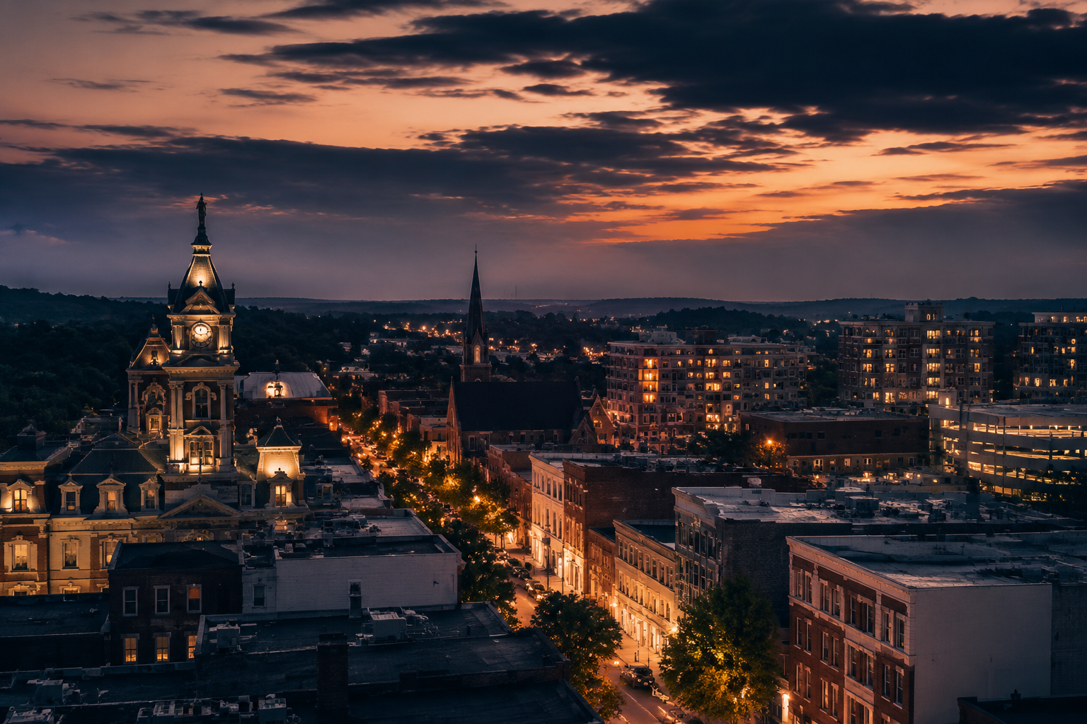 West Chester, Pennsylvania Night Scene — 3Cupid Cuckold Dating in West Chester, Pennsylvania