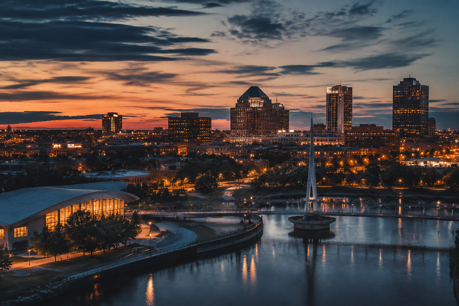 Wichita, Kansas Night Scene — 3Cupid Cuckold Dating in Wichita, Kansas