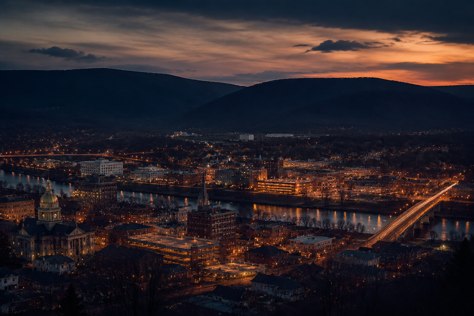 Williamsport, Pennsylvania Night Scene — 3Cupid Cuckold Dating in Williamsport, Pennsylvania