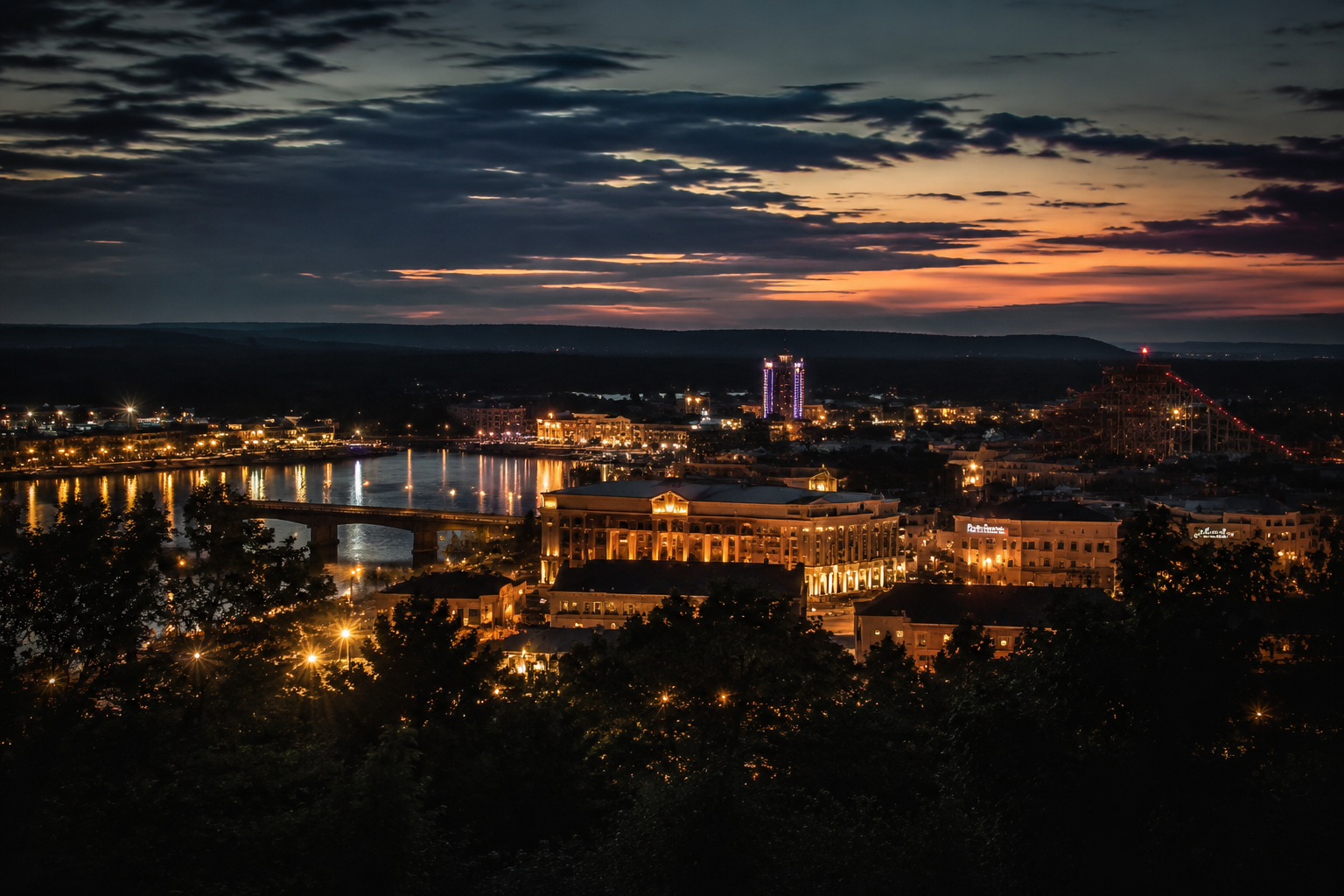 Wisconsin Dells, Wisconsin Night Scene — 3Cupid Cuckold Dating in Wisconsin Dells, Wisconsin