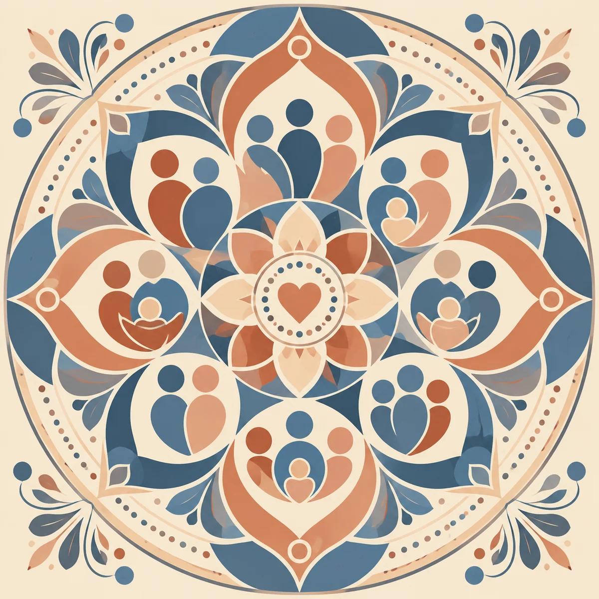 Mandala pattern symbolizing wholeness in diverse relationship structures