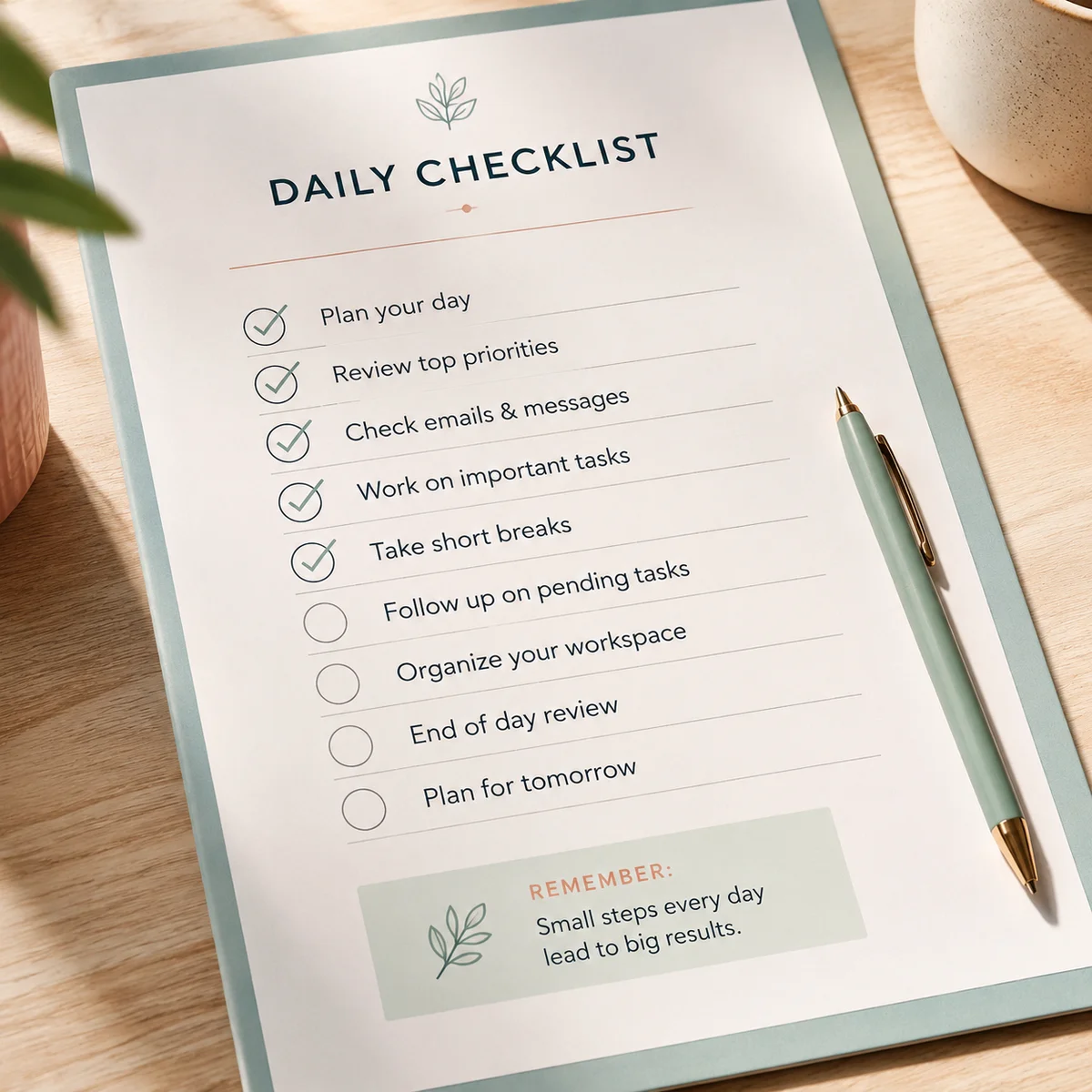 Close-up of a printed checklist with checkmarks, organized planning approach for threesome preparation