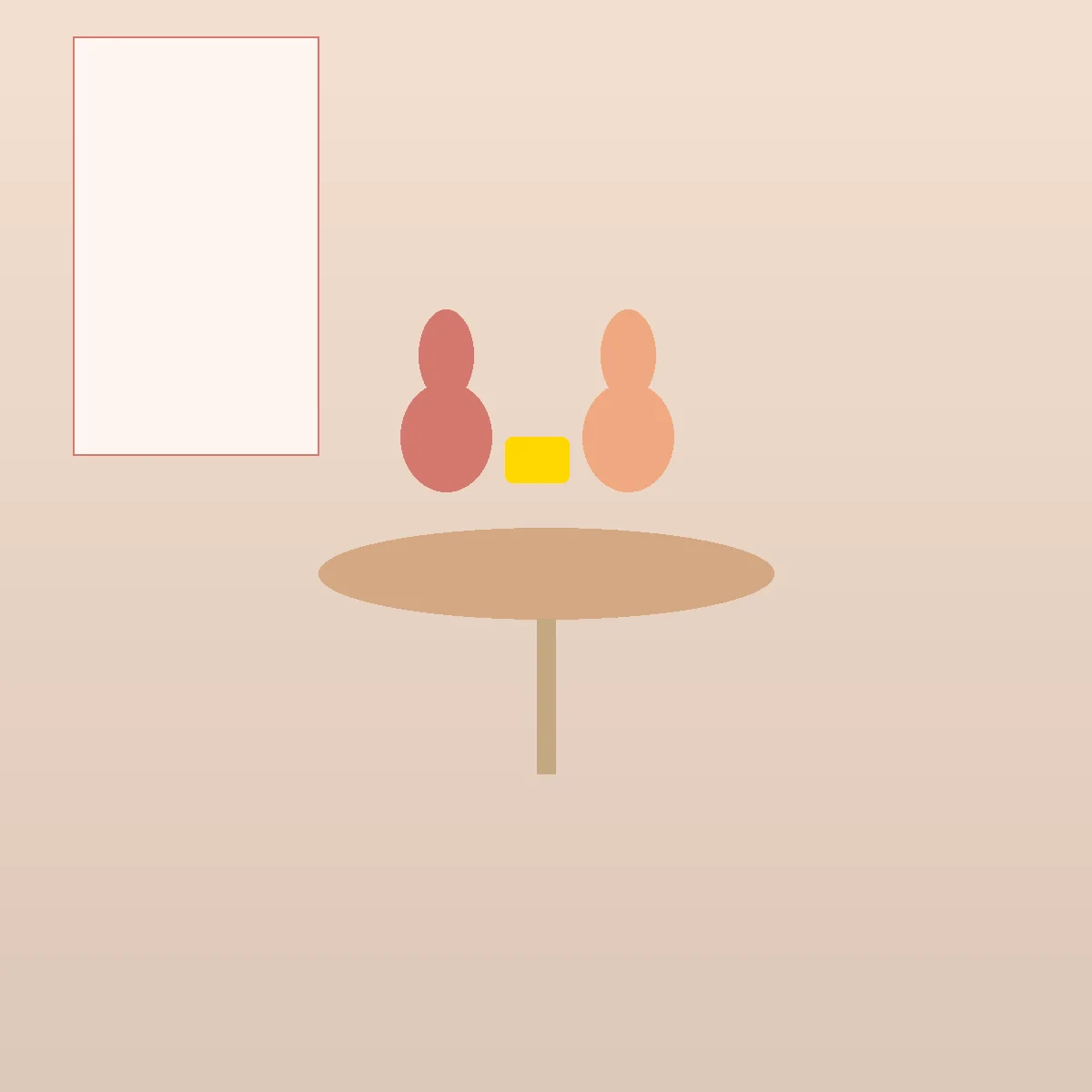 Couple at a cozy cafe table looking at a phone together
