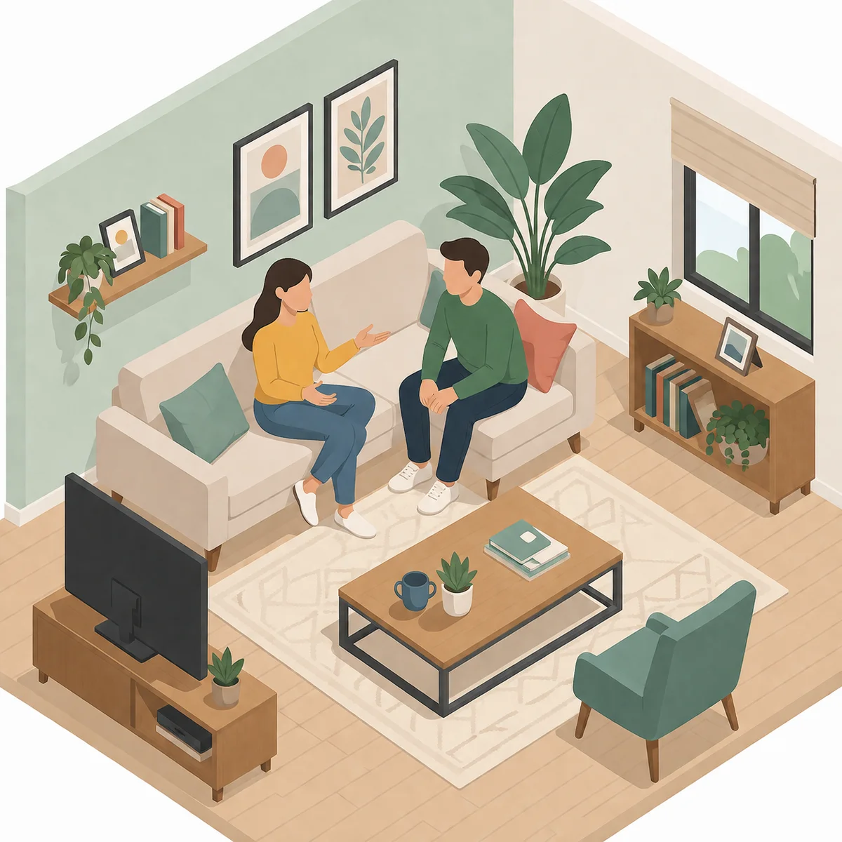 first threesome illustration 1