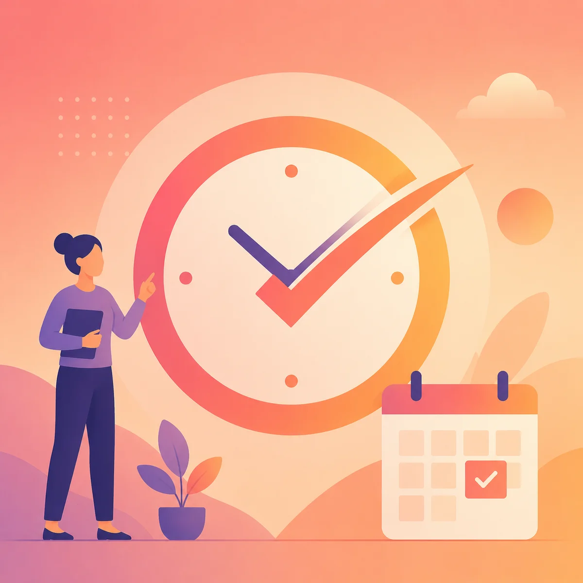 Abstract illustration emphasizing the importance of timing in difficult relationship conversations
