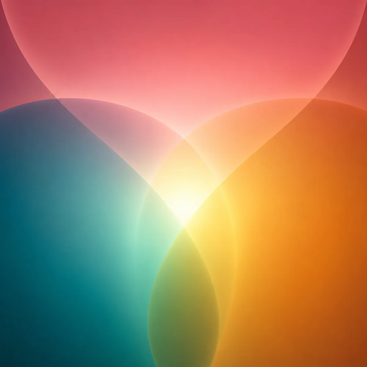Soft overlapping color gradients symbolizing multiple relationships in ethical non-monogamy