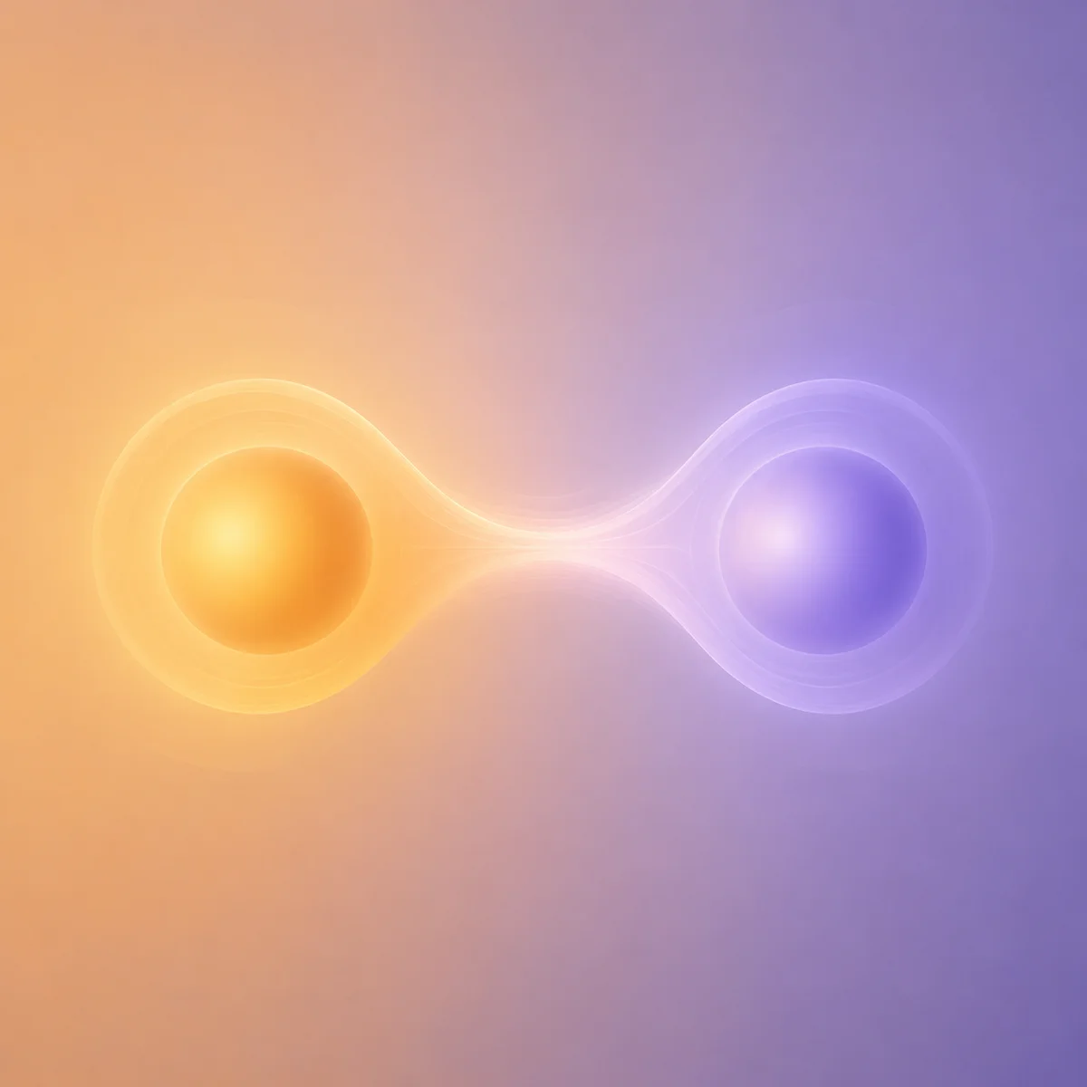 Minimalist abstract composition depicting communication between ENM partners about NRE