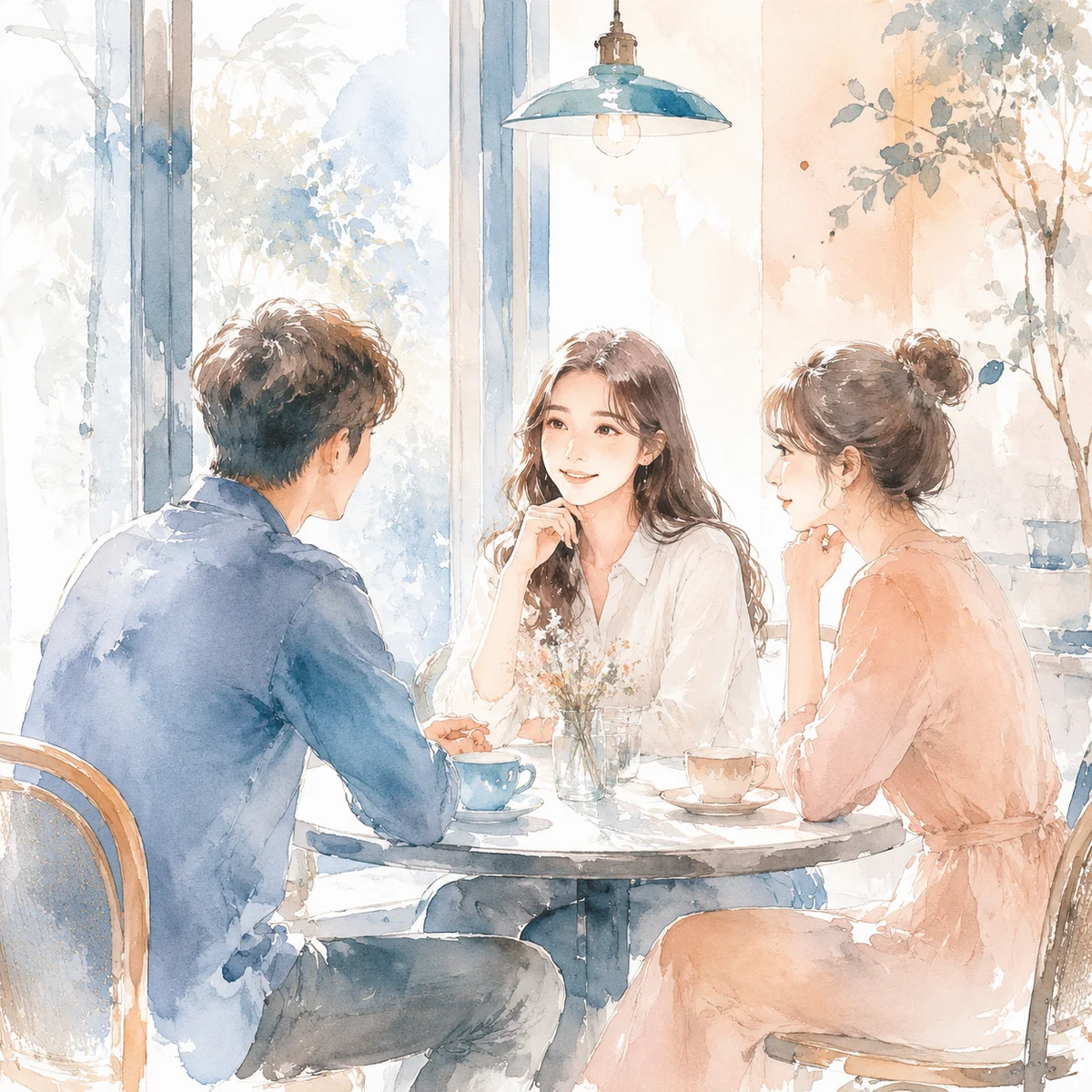 Meeting a potential third partner to discuss threesome dynamic preferences