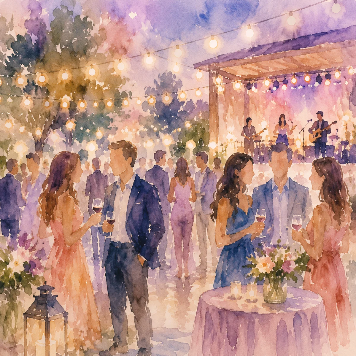 watercolor-soft illustration for meet threesome partners offline — image 2 of 6