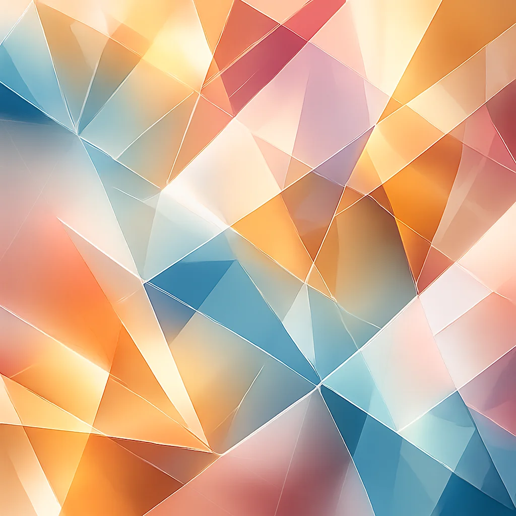 Overlapping transparent geometric shapes in emotional colors, representing the spectrum of post-threesome feelings