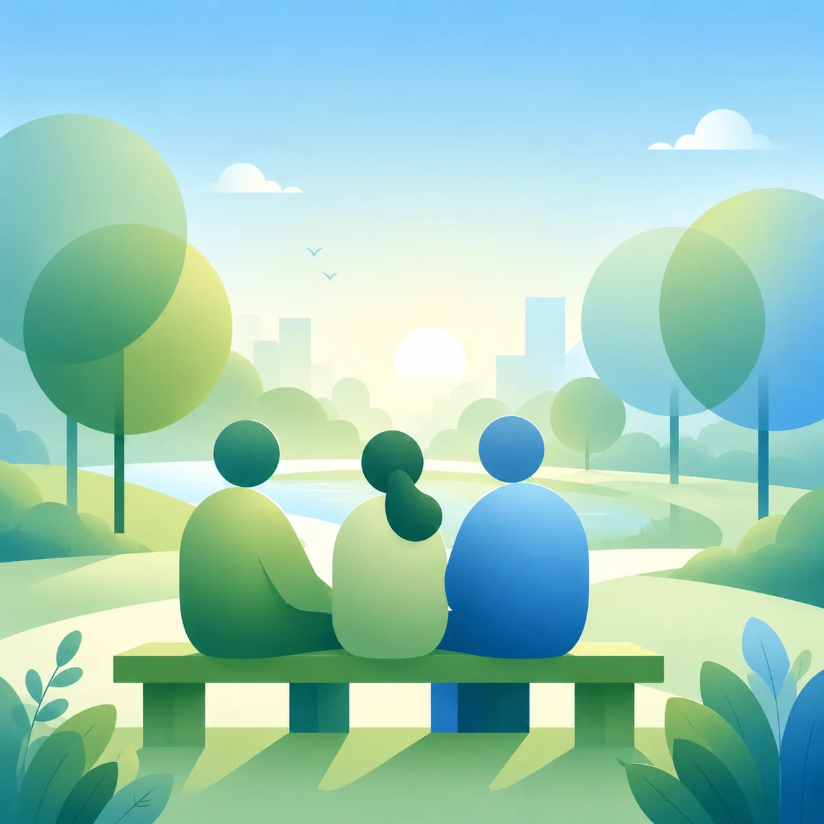 gradient-minimalist illustration for threesome body language chemistry — image 2 of 6
