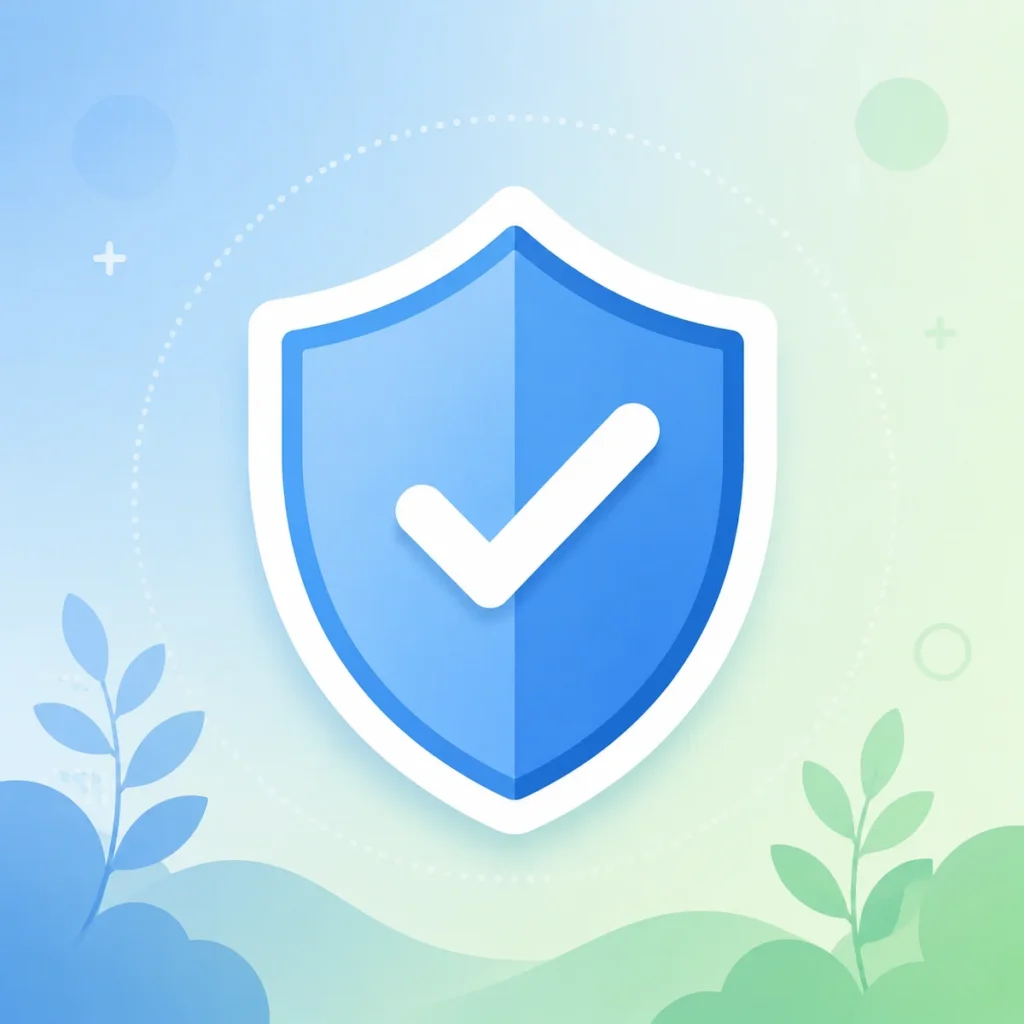 Verified safety badge concept representing thorough screening in threesome partner selection