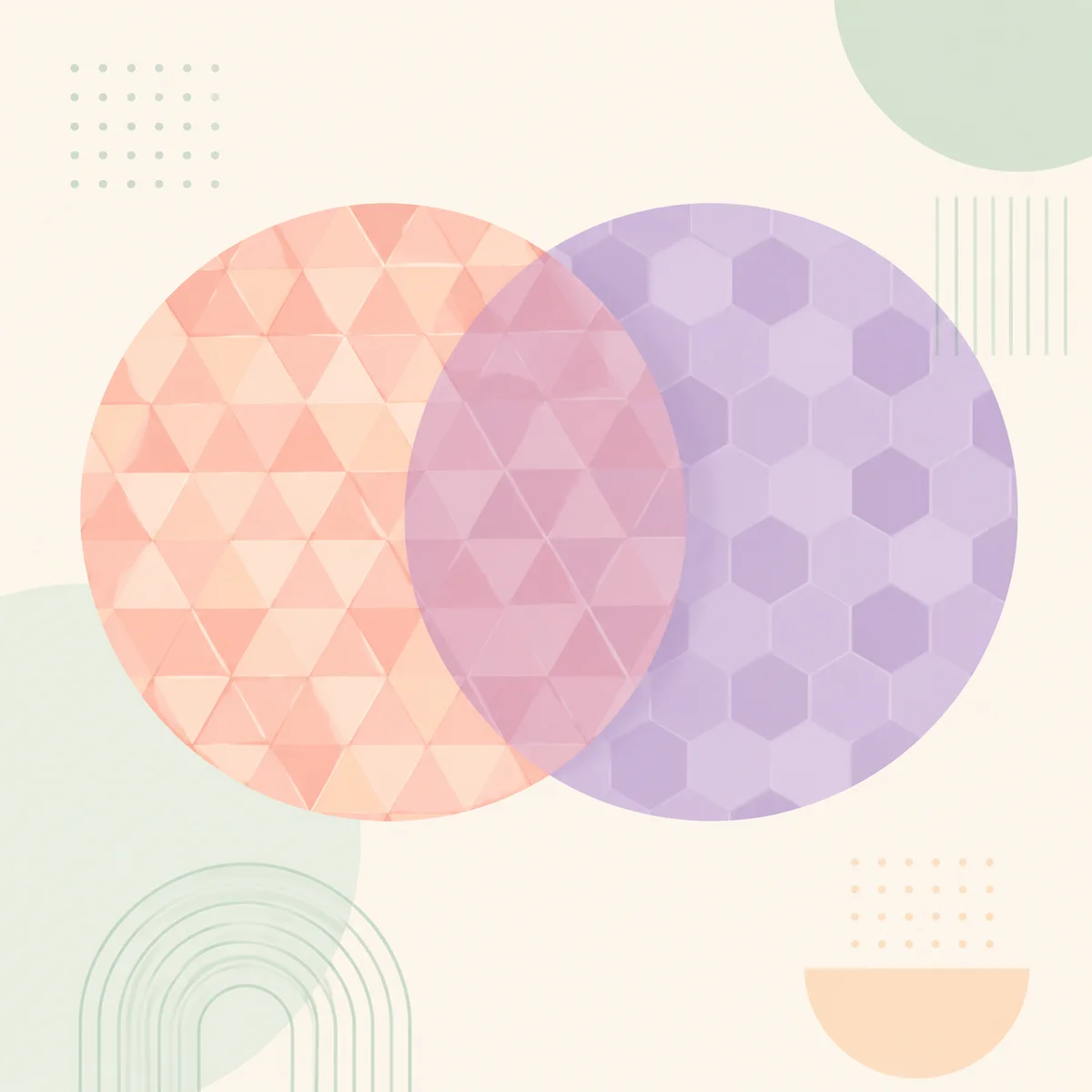 Two overlapping geometric circles with a soft gradient representing the boundary between soft and full swinging