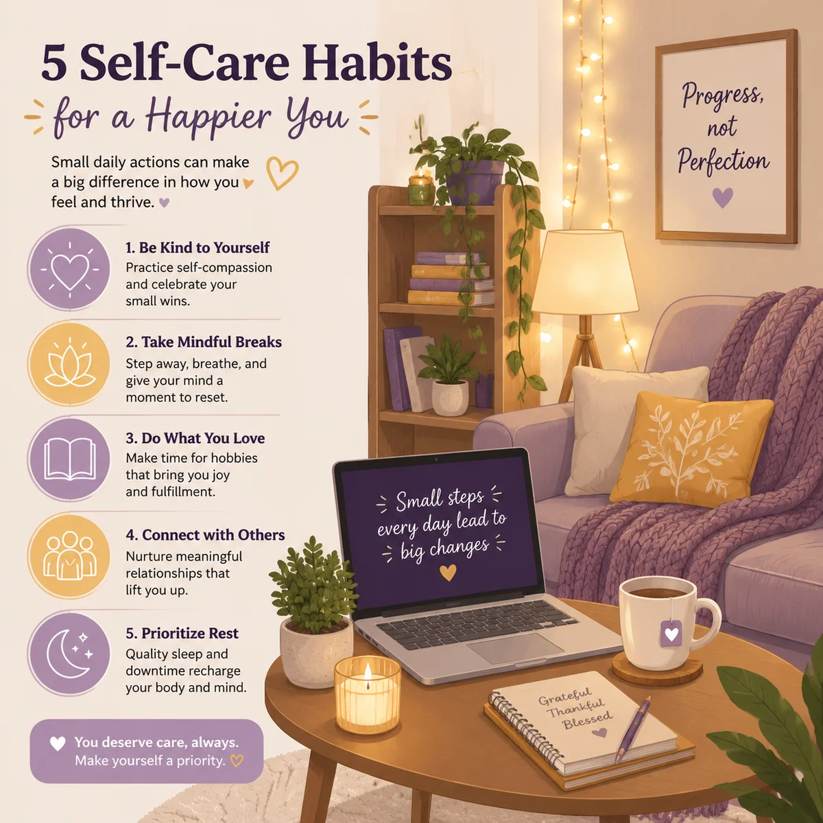 Cozy living room setup with soft lighting and a laptop, ideal for a relaxed virtual date