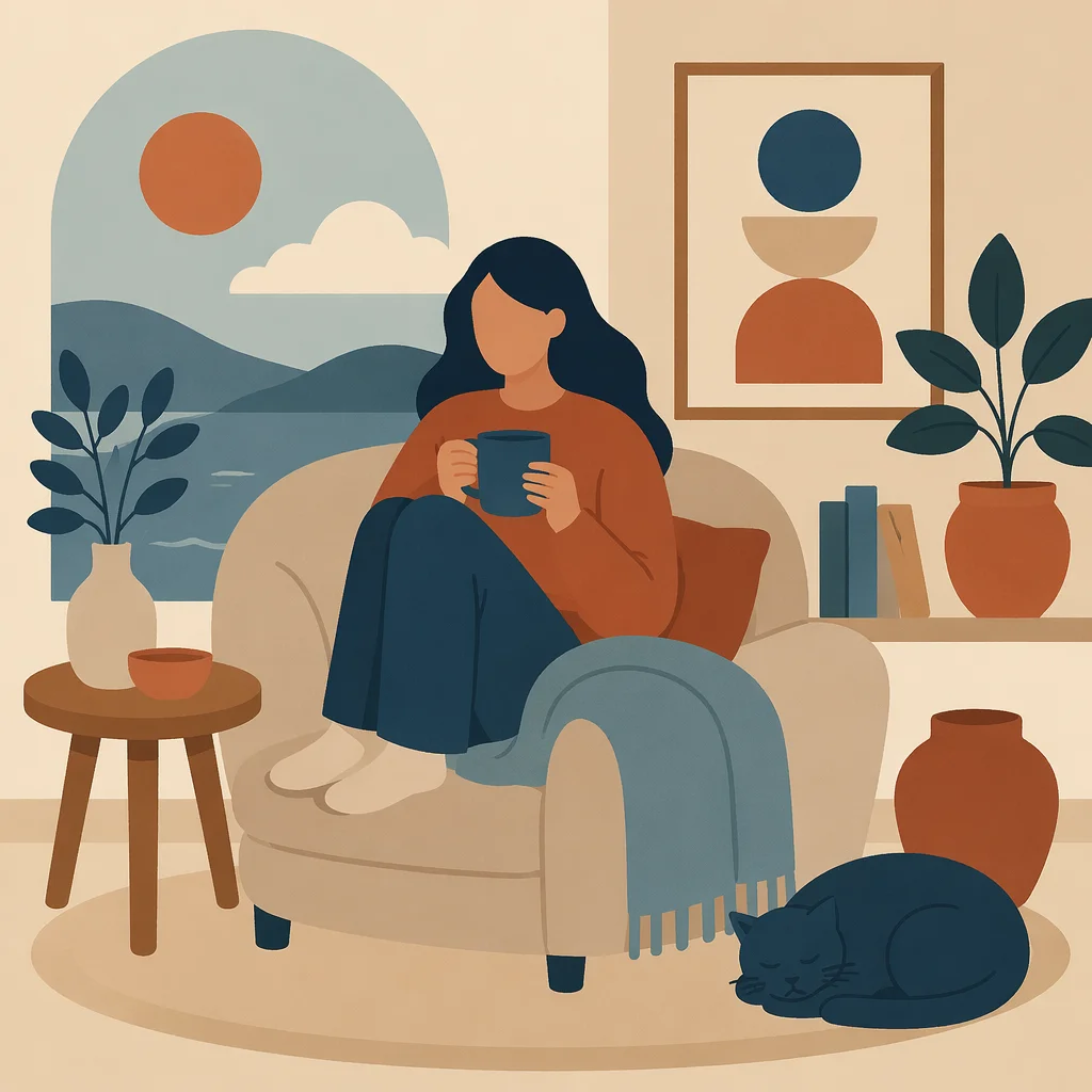 Vector illustration of emotional security and relationship stability