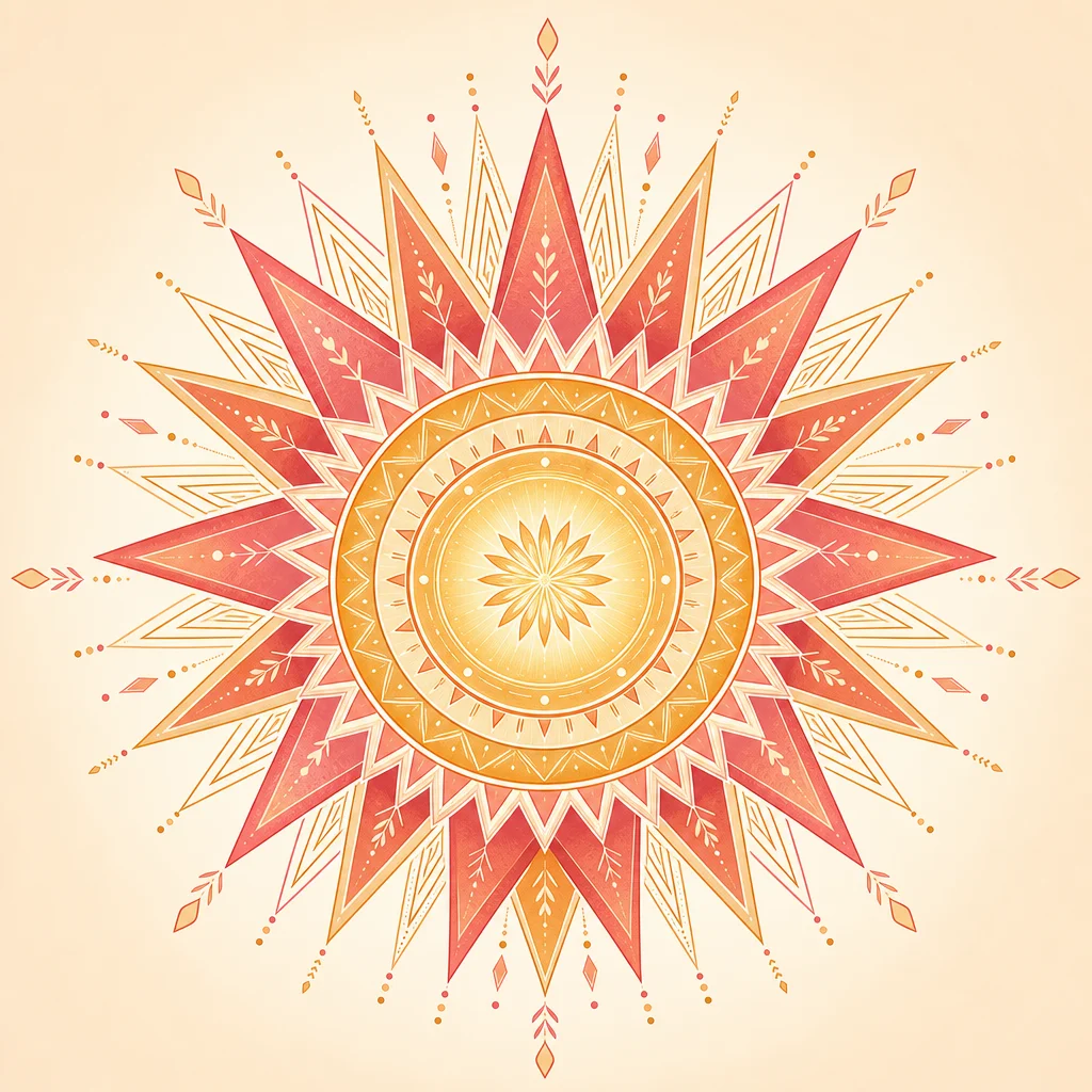 Geometric pattern showing at its core, emotional resilience is about returning to yourself — finding your center again after each wave passes