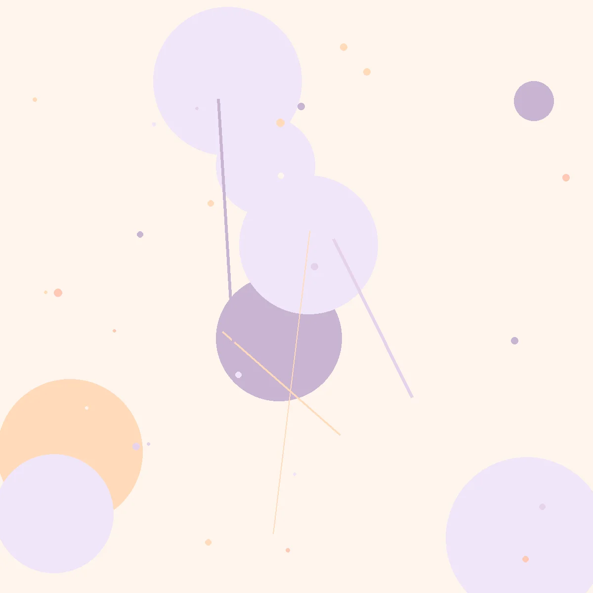 Three connected circles representing equal communication in geometric abstract style