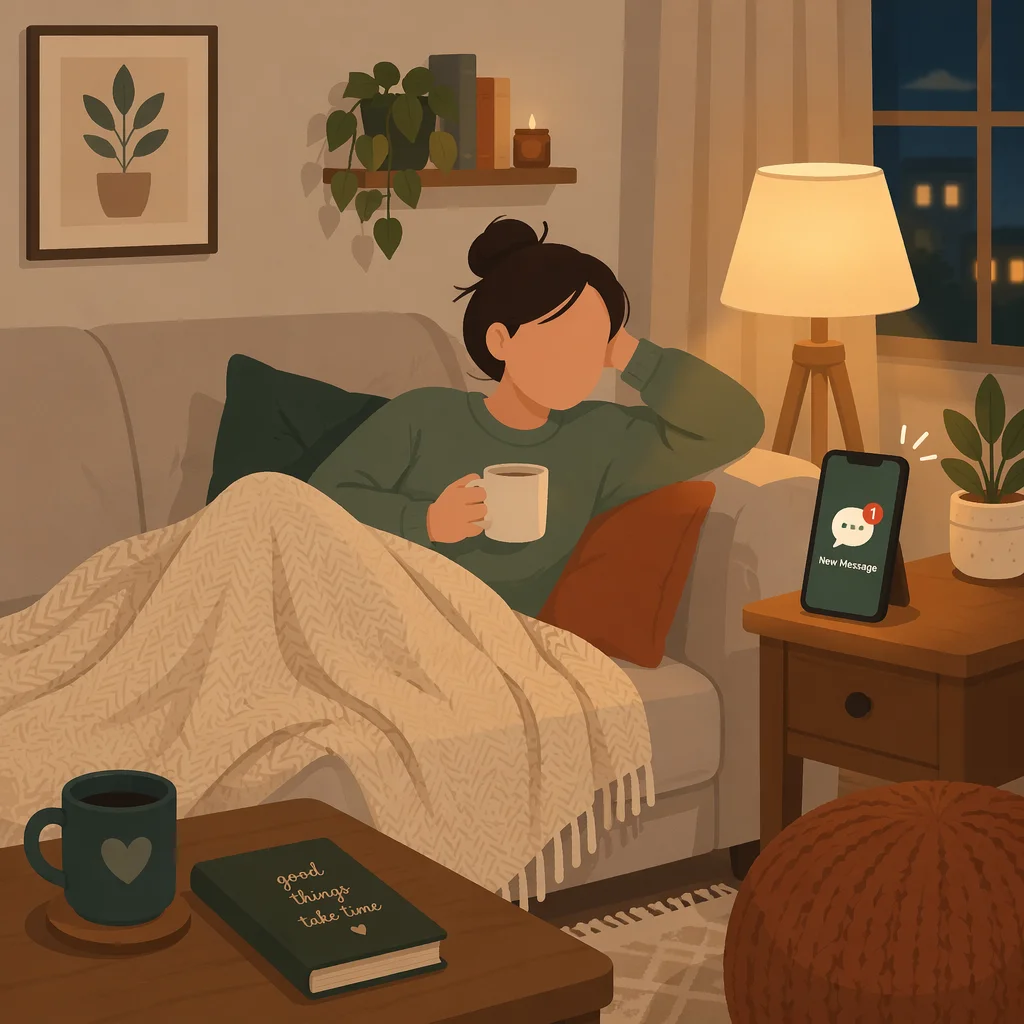 Flat vector illustration - ENM with chronic illness